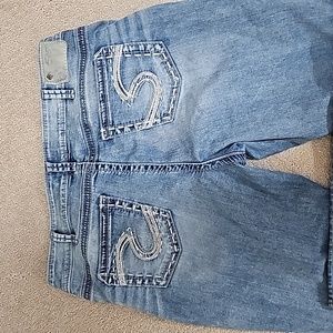 Women's Silver AIKO Jeans, Size 16/L 29